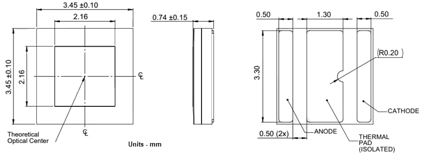 Mechanical Drawing - Lumileds LUXEON HL4Z High-Power LEDs